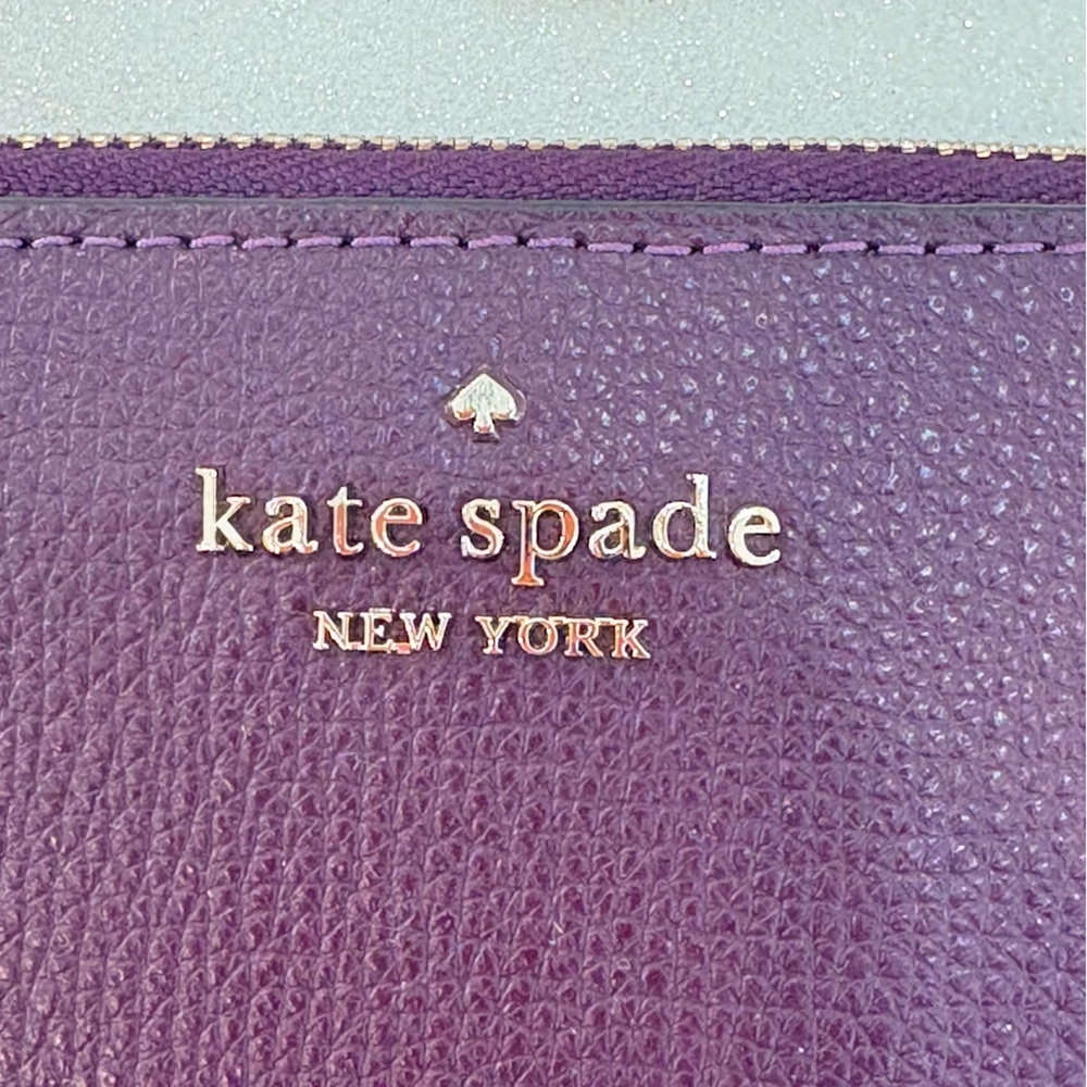 Kate Spade New York Darcy Medium Zip Card Holder Ripe Plum - Picture 2 of 7